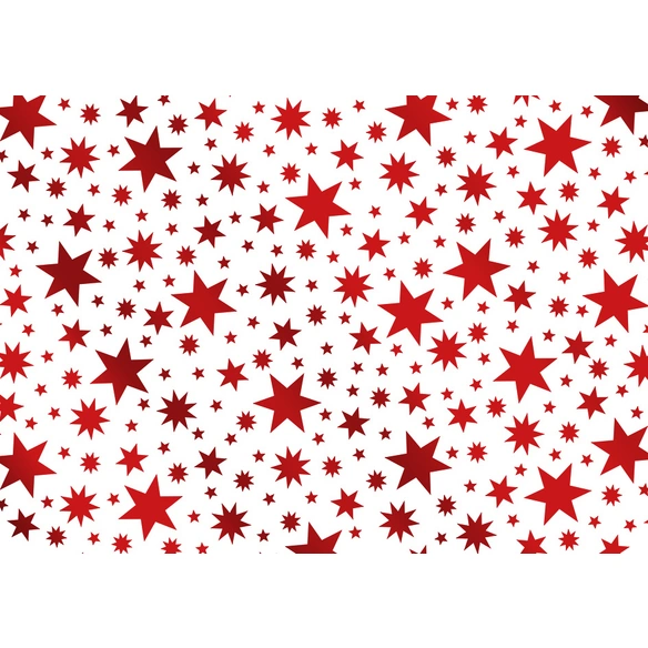 Geschenkpapier Beautiful Stars, 1,5mx70 cm, rot