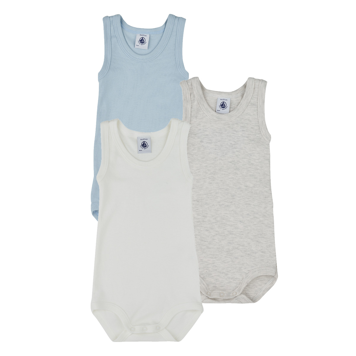 Petit Bateau - 3 BODIES SM - Multicolour