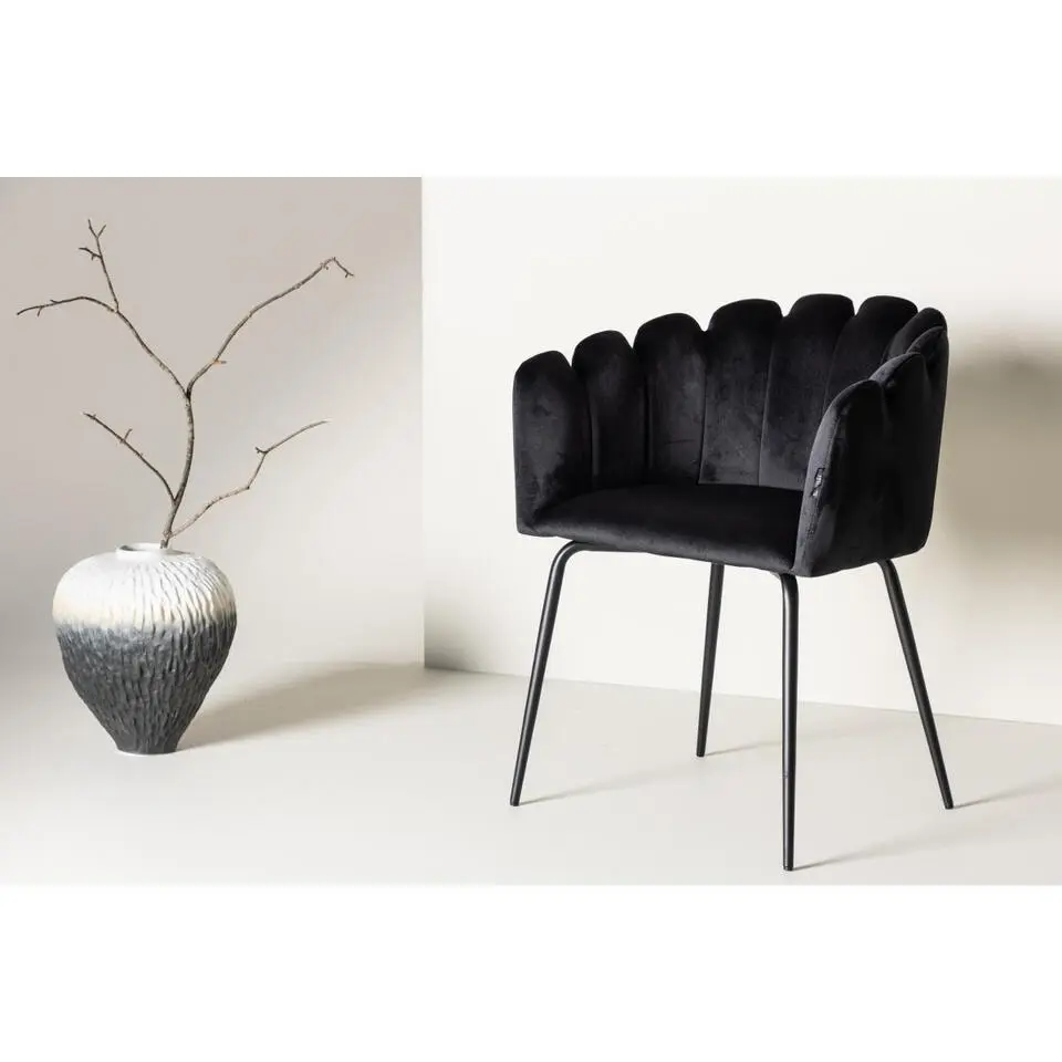 Svea - Mahlim eetkamerstoel - met armleuning - zwart