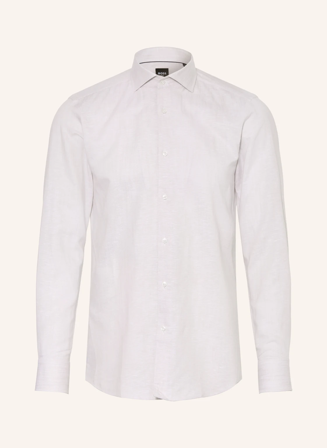 BOSS Hemd HANK Slim Fit mit Leinen