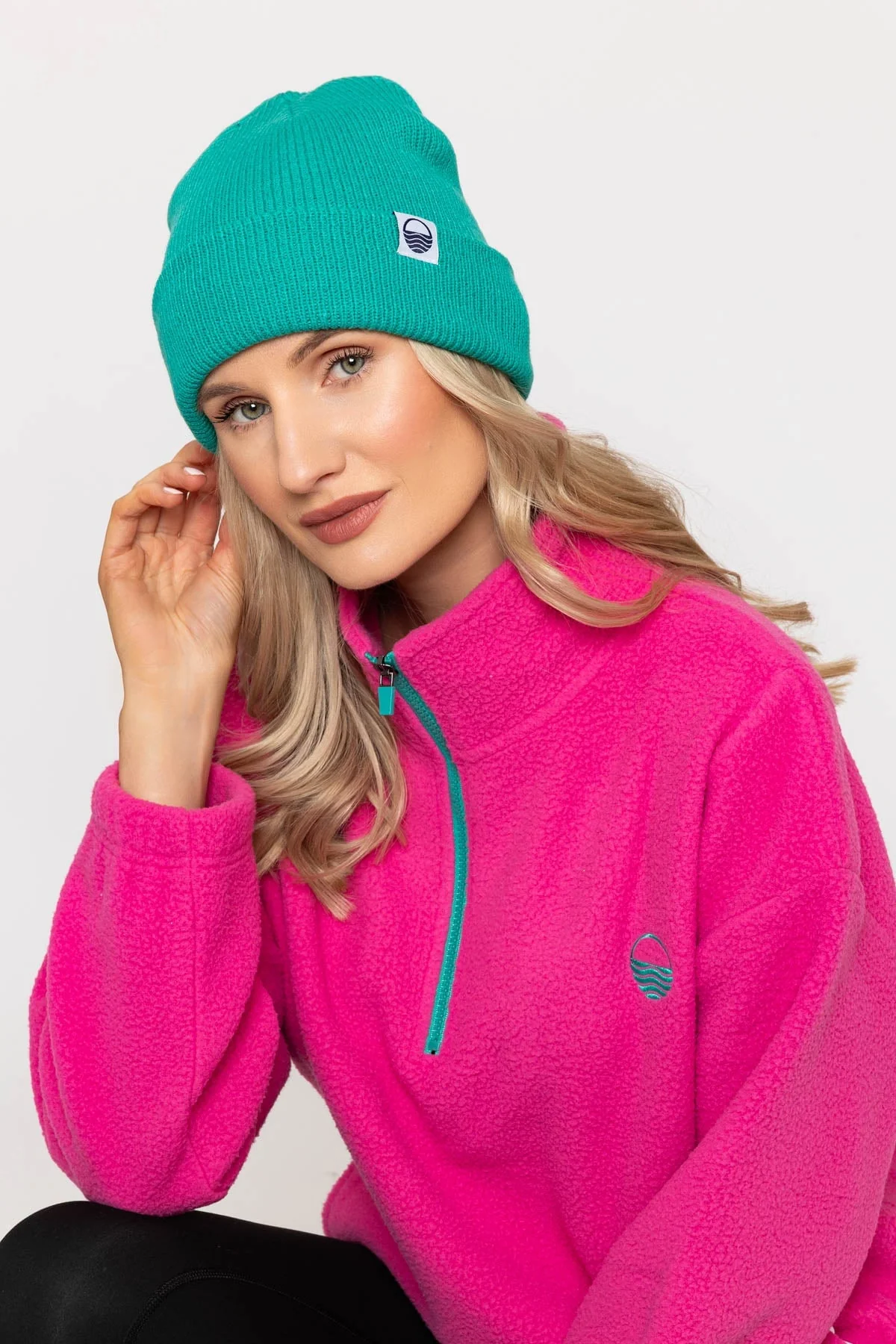 Turquoise Green Beanie Hat