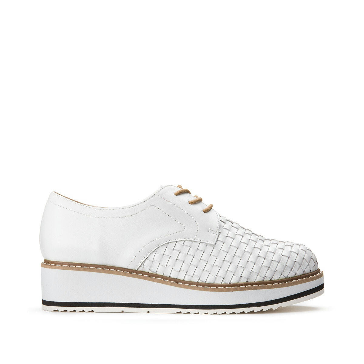 Derbies compensés en cuir