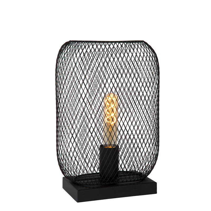 Lampe à poser Mesh noire E27 60 W LUCIDE