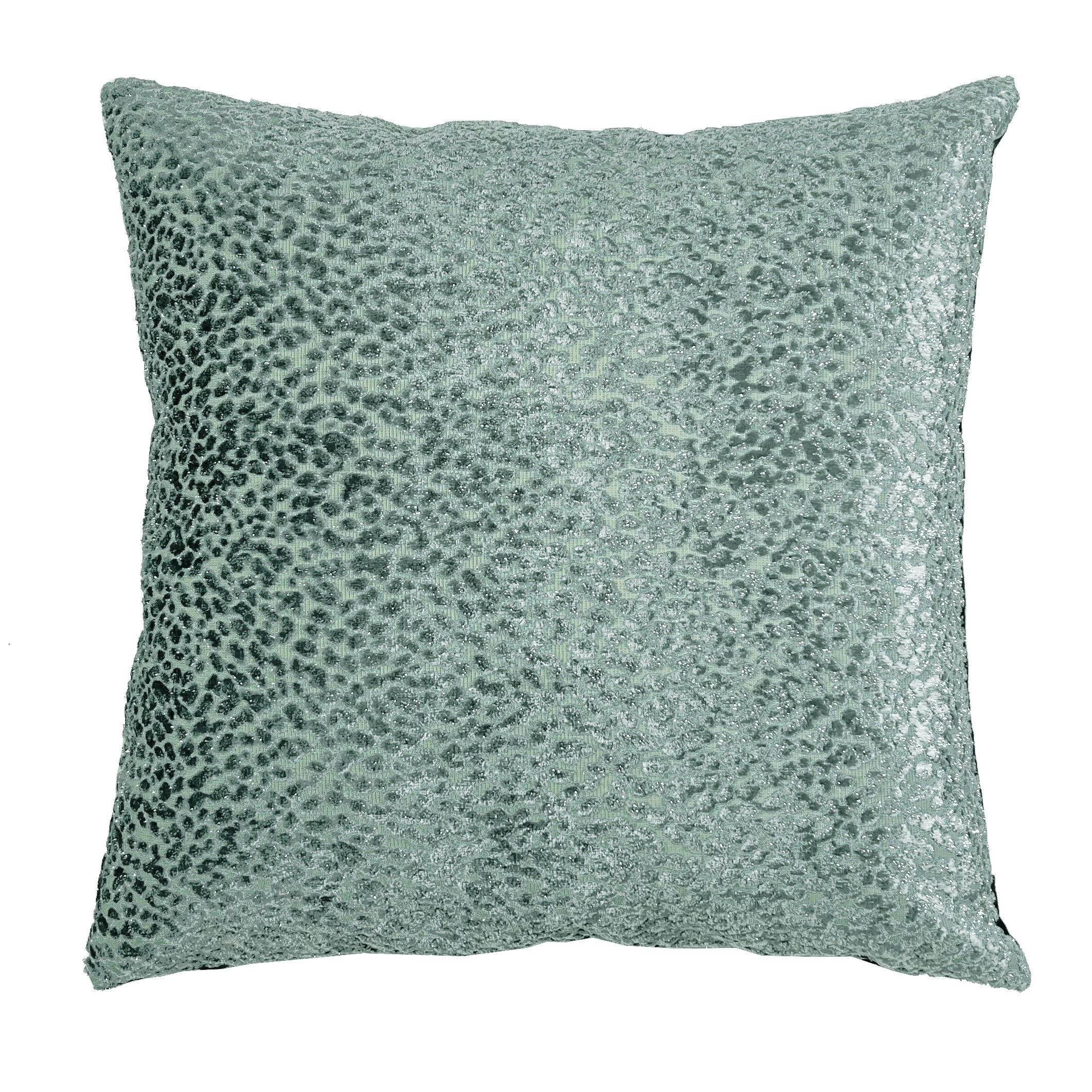 - Housse de coussin vert en polyester-45x45 cm avec un motif à pois