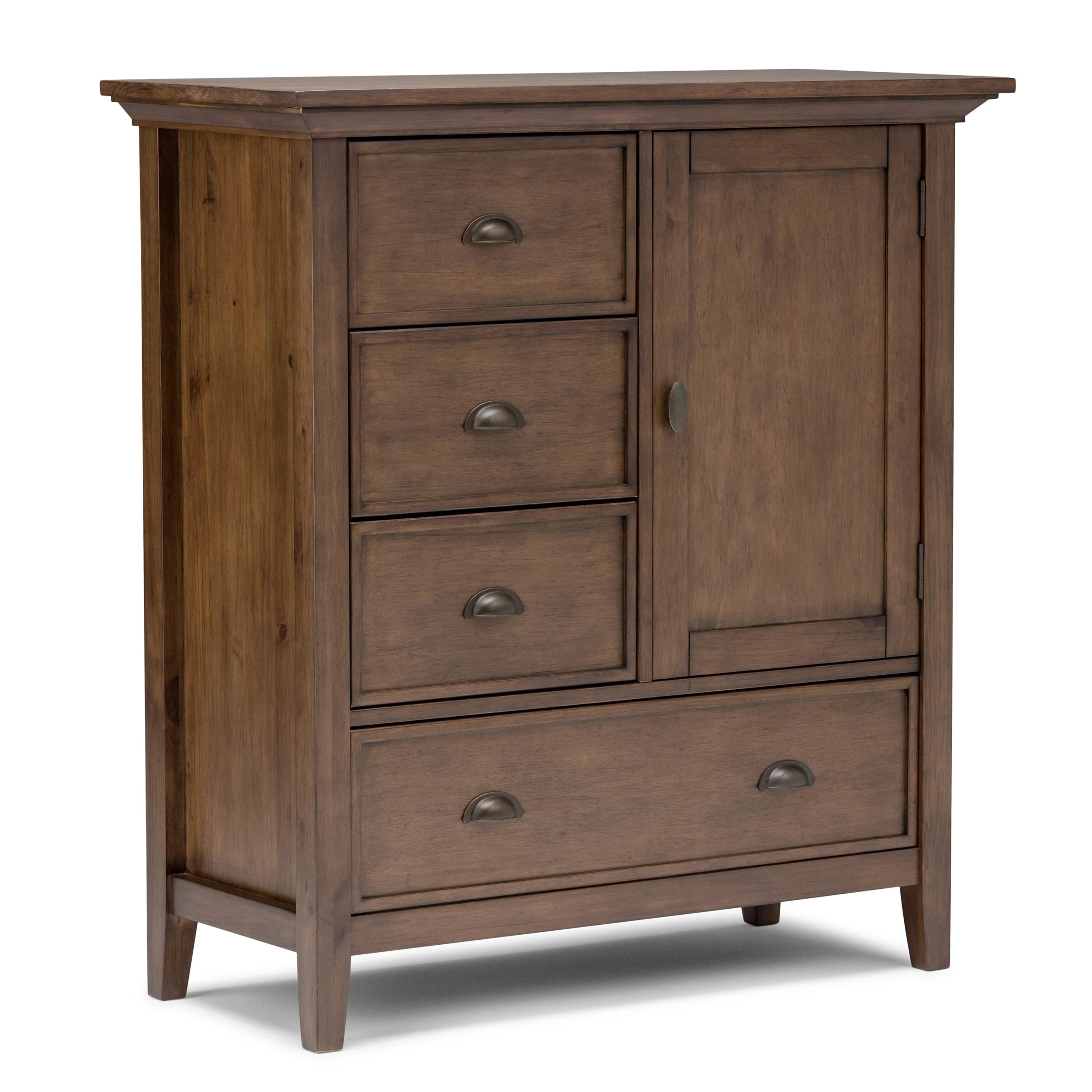 WYNDENHALL Mansfield SOLID WOOD 39 inch Wide Transitional Medium Storage Cabinet - 39w x 17d x 42 h