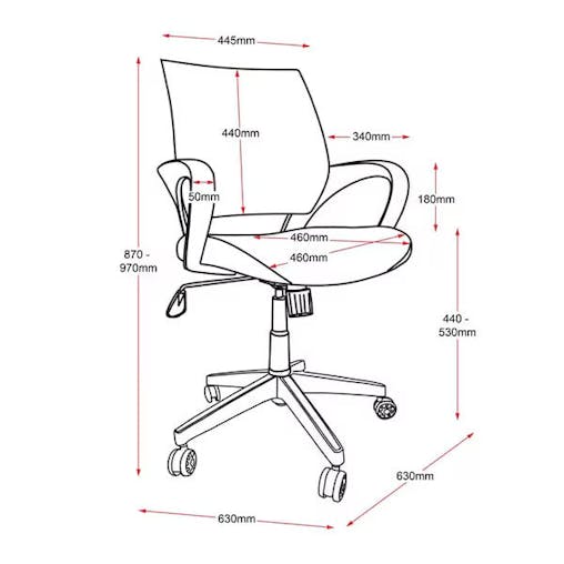 NNE Rapid Mesh Back Chair Black