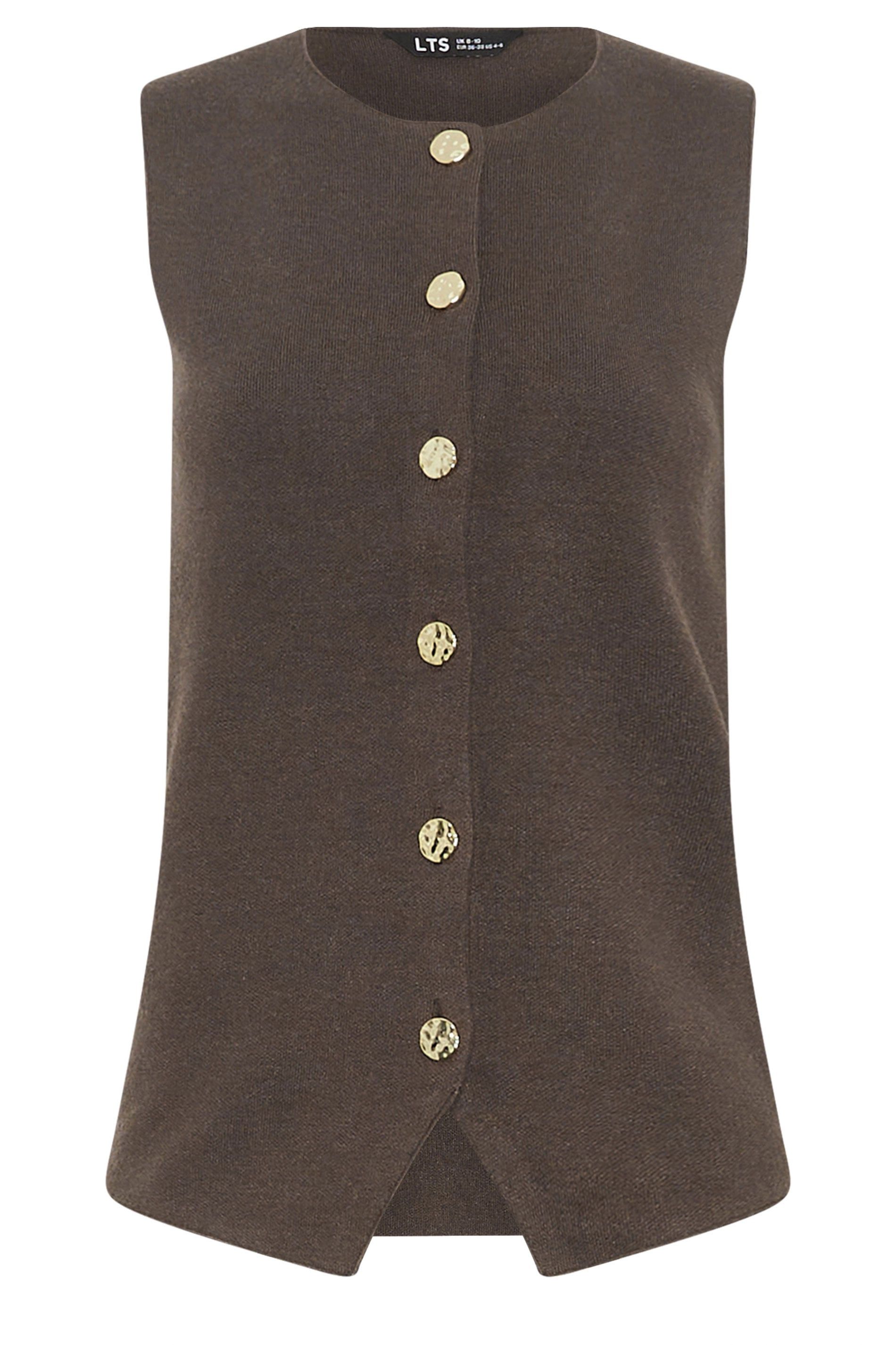 Long Tall Sally Tall Button Vest Top