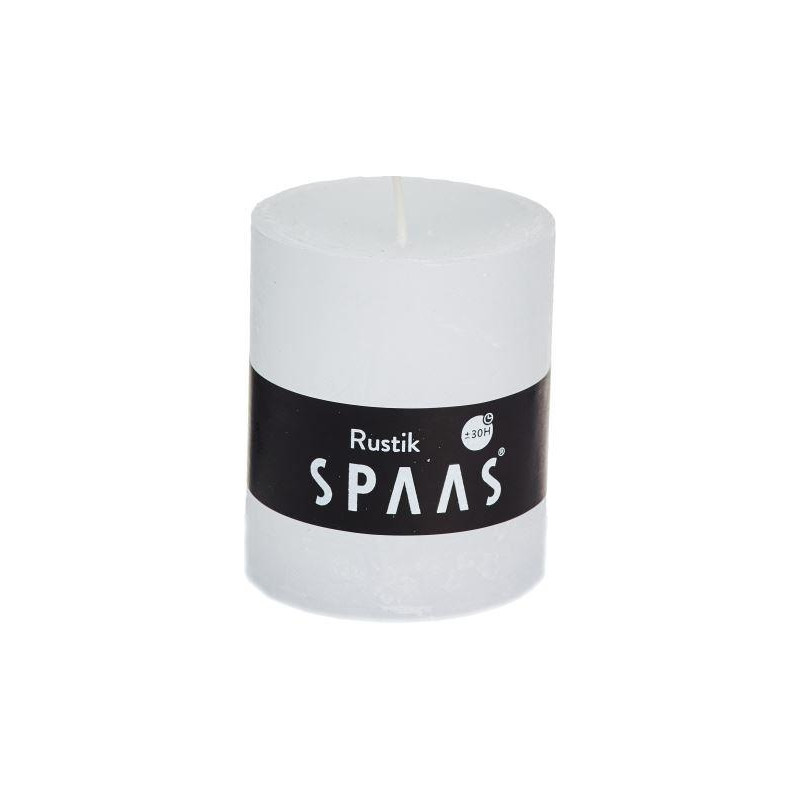 Bougie rustique Cylindre blanche Ø 7 x 8 cm