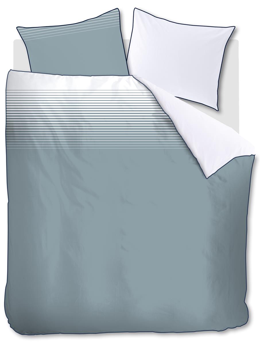 Silvana Elena dekbedovertrek - Effen - Lits-Jumeaux - 240x200/220 - Blauw Grijs