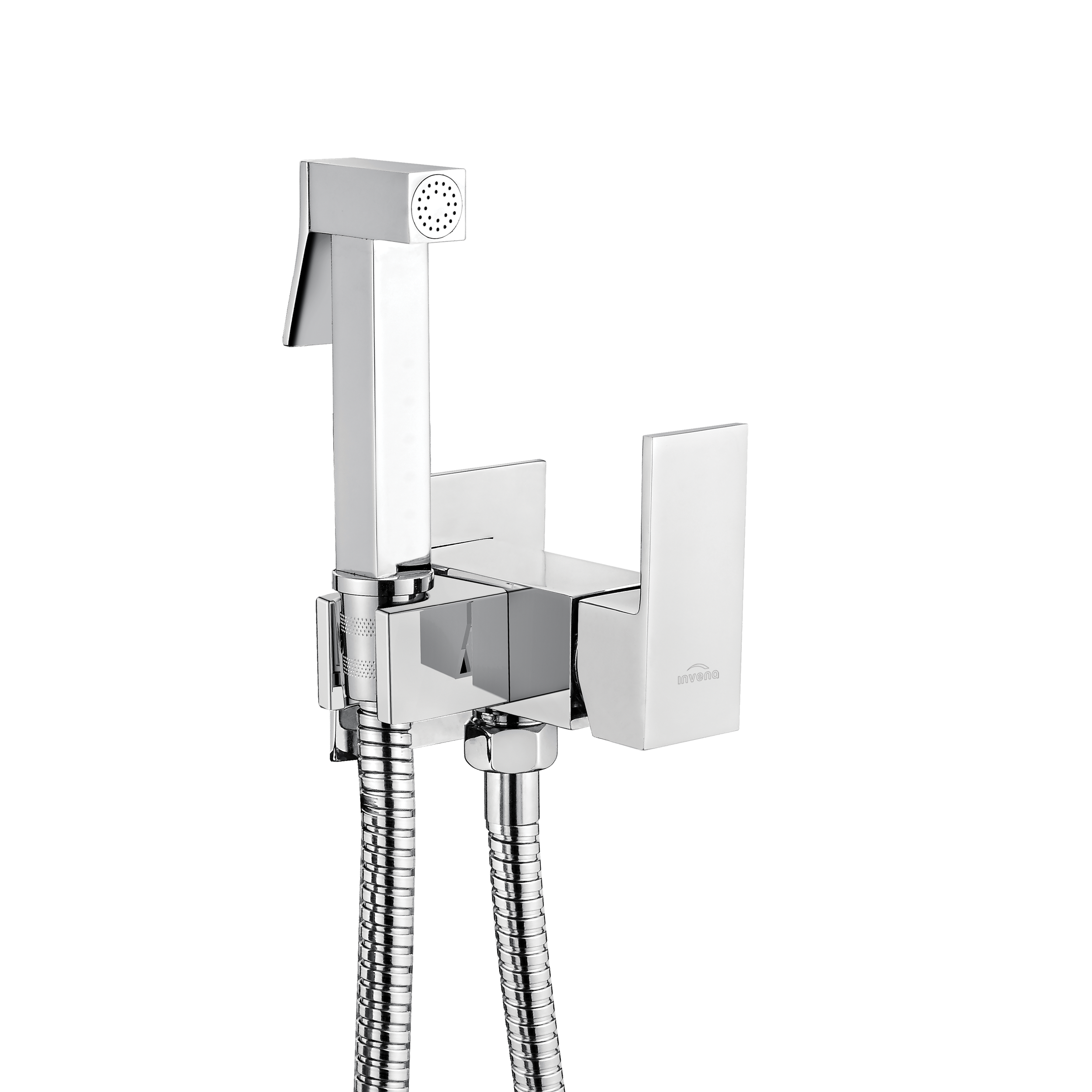 Bateria bidetowa podtynkowa kwadratowa Invena GLAMOUR chrom