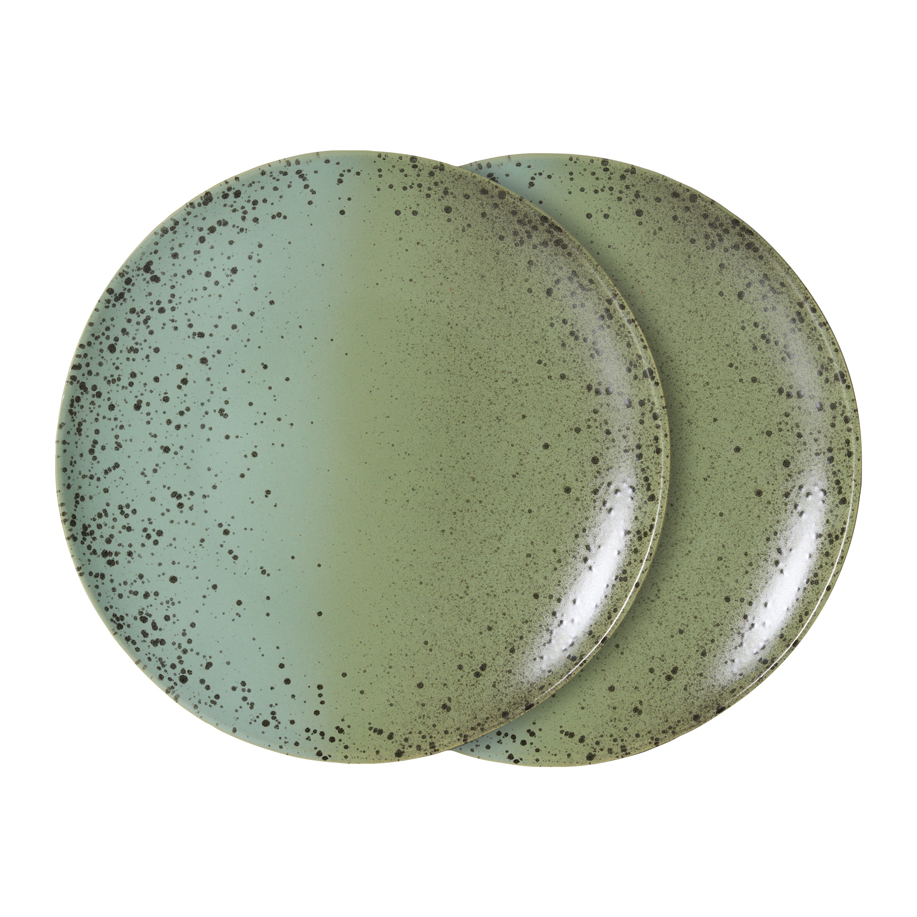 HKliving 70's Ceramics Dinerbord Ø 27,5 cm - Set van 2 - Fleck