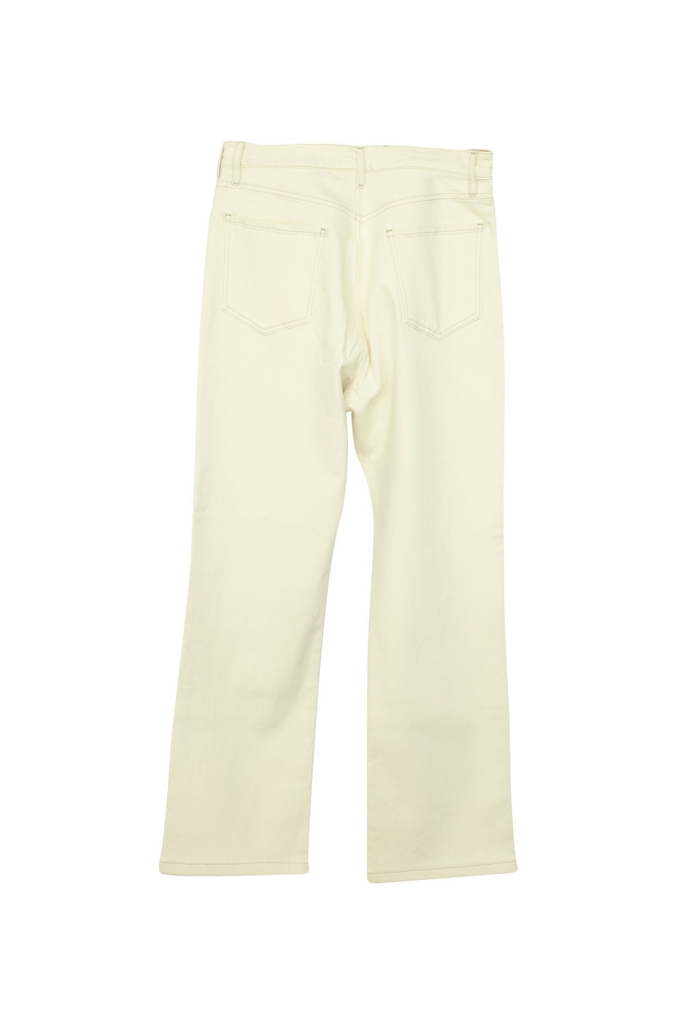 Frame Preloved Le Jane Boyfriend Jeans in White Cotton Denim