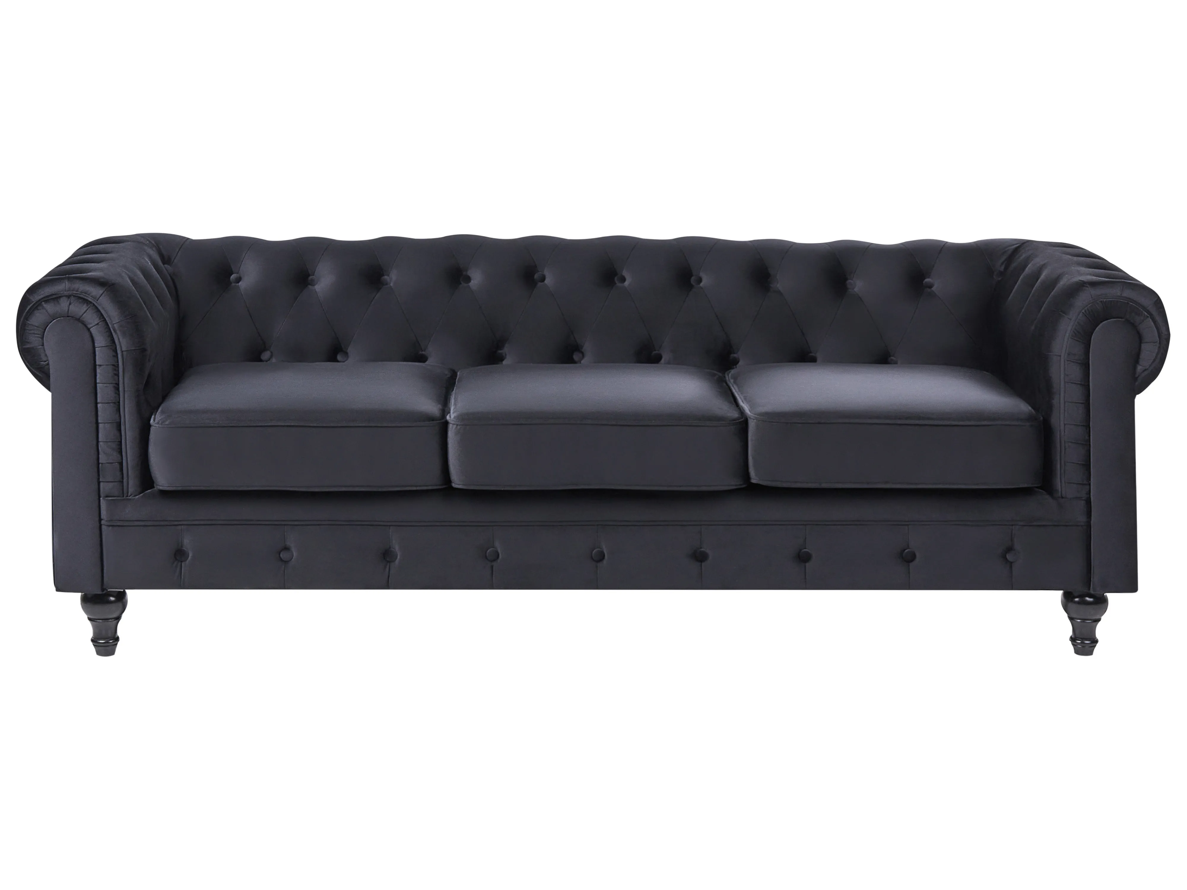 Armchair CHESTERFIELD Velvet Black