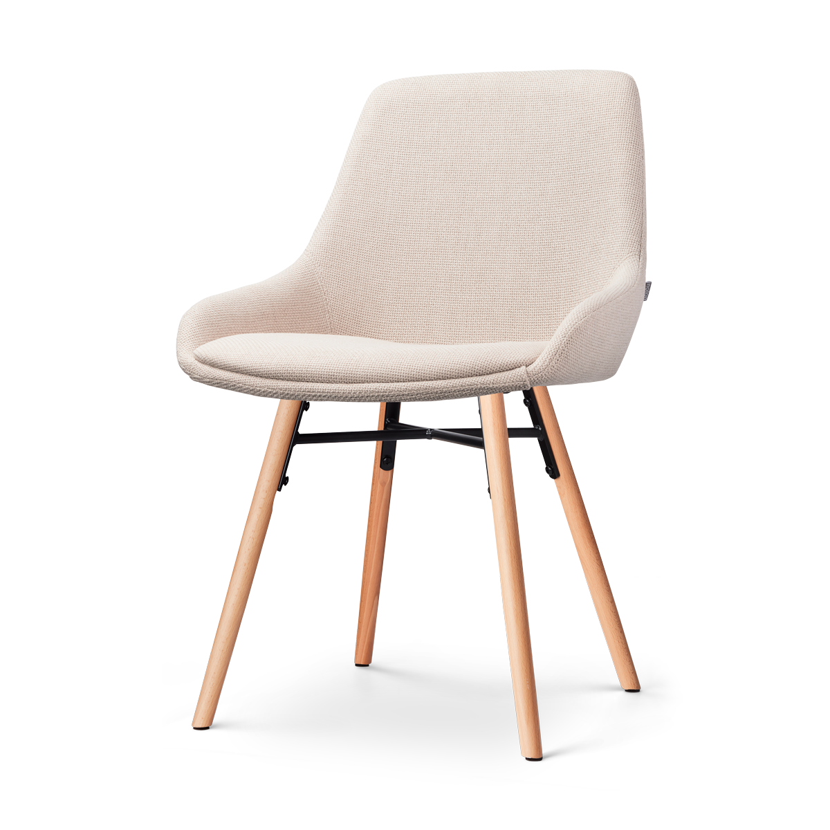 Nolon Nena-Isa Eetkamerstoel Beige - Stof - Houten Poten
