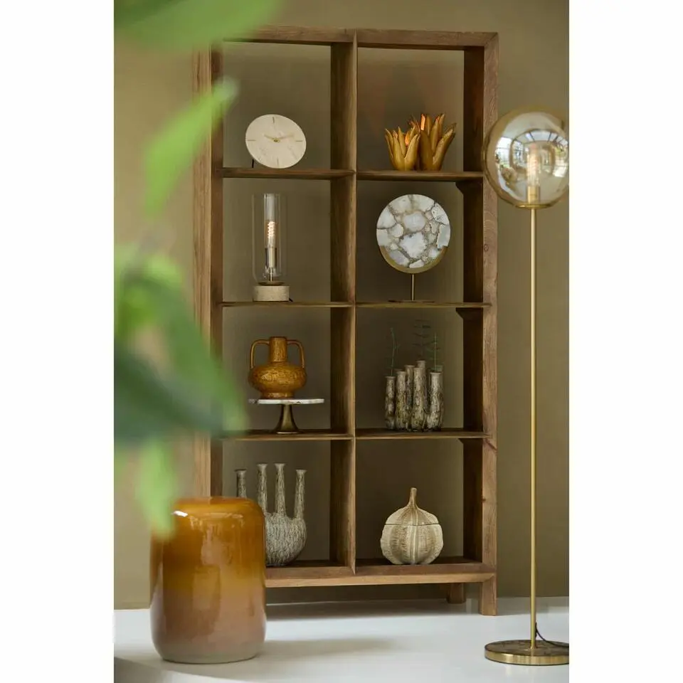 Light & Living - Rylano tafellamp &Oslash;12x35 cm - glas helder zand antiek