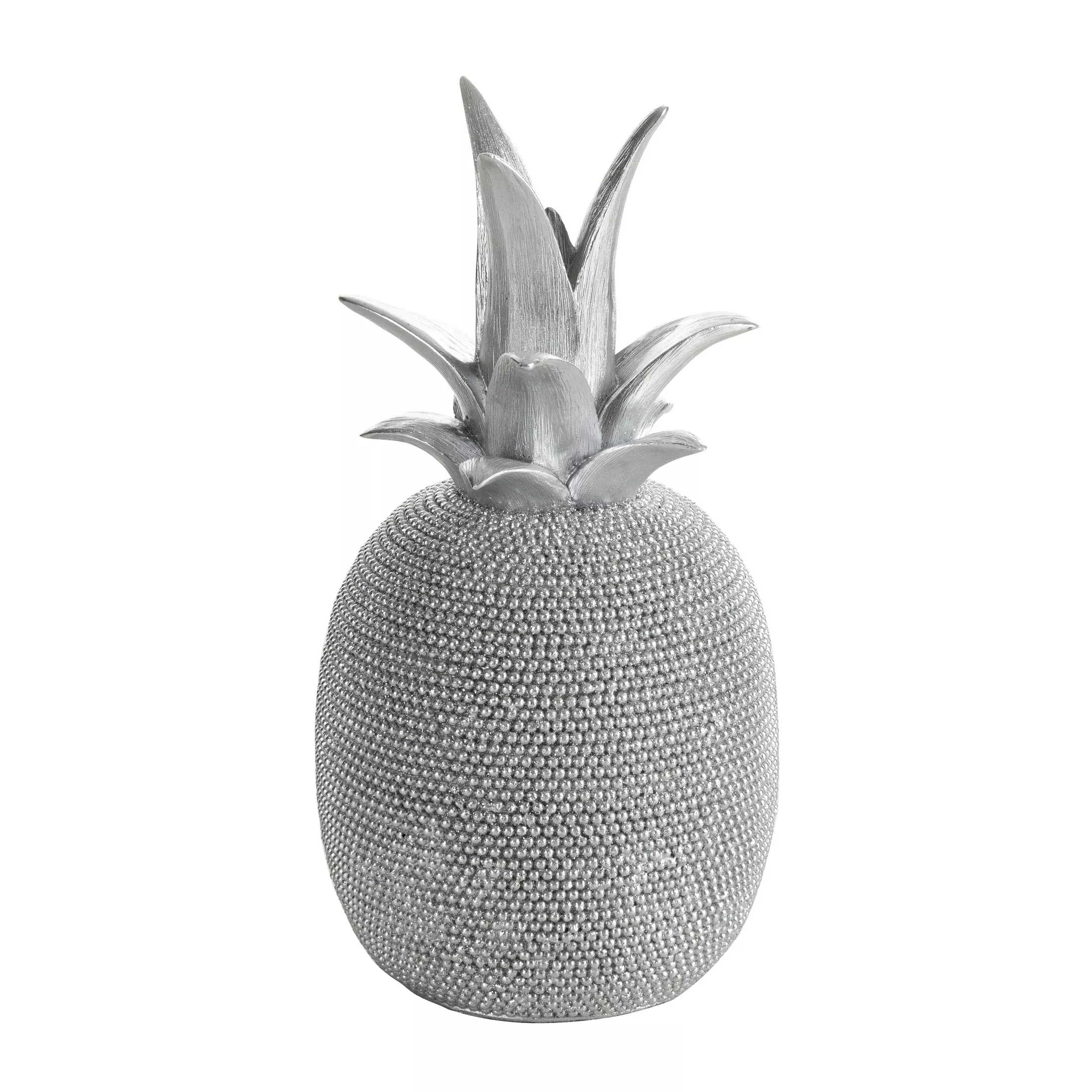Figurka srebrna ananas o drobnym strukturalnym wzorze średnica 11x22 cm ELDO