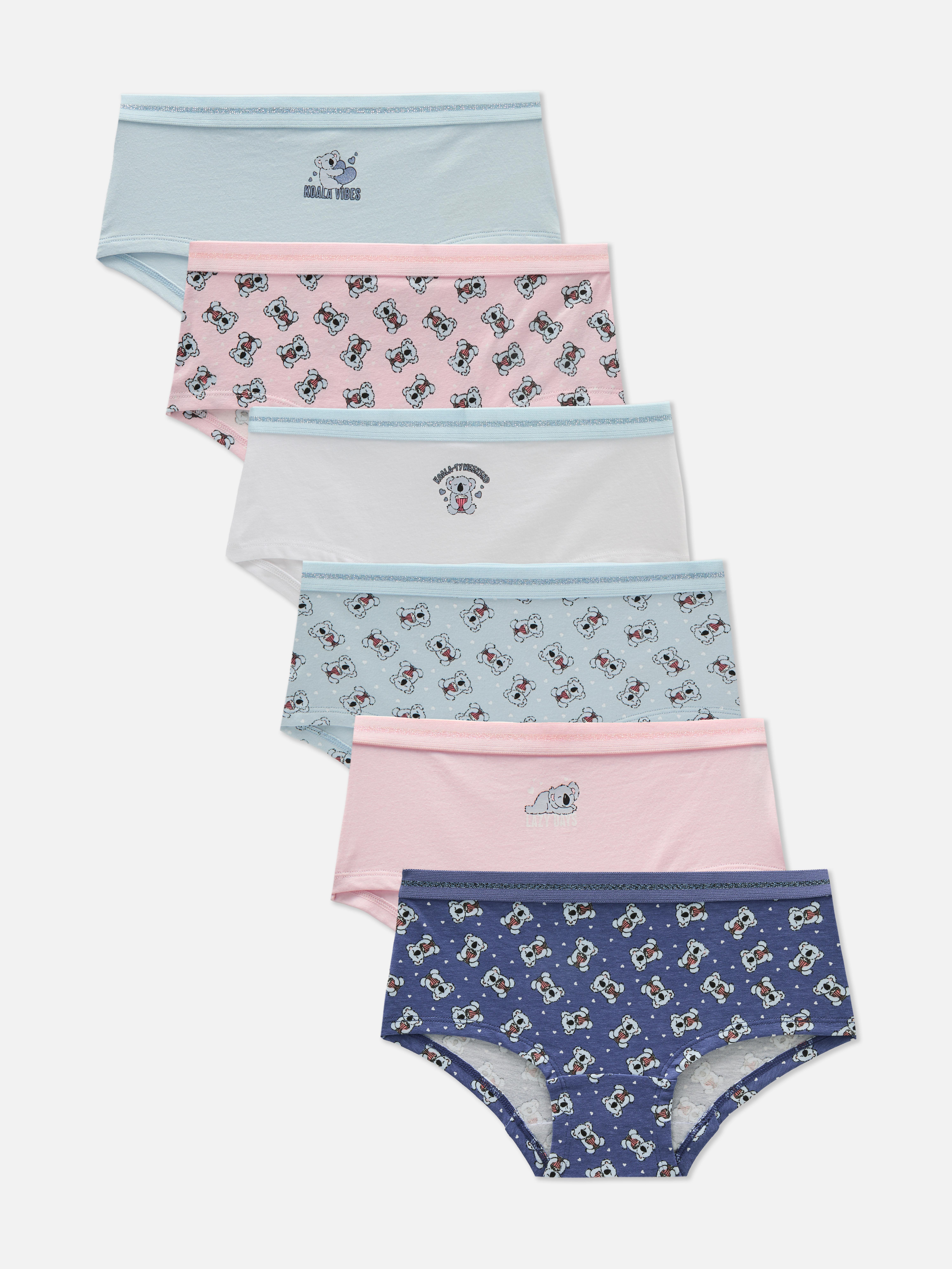 3-15yrs | 6pk Koala Graphic Hipster Briefs