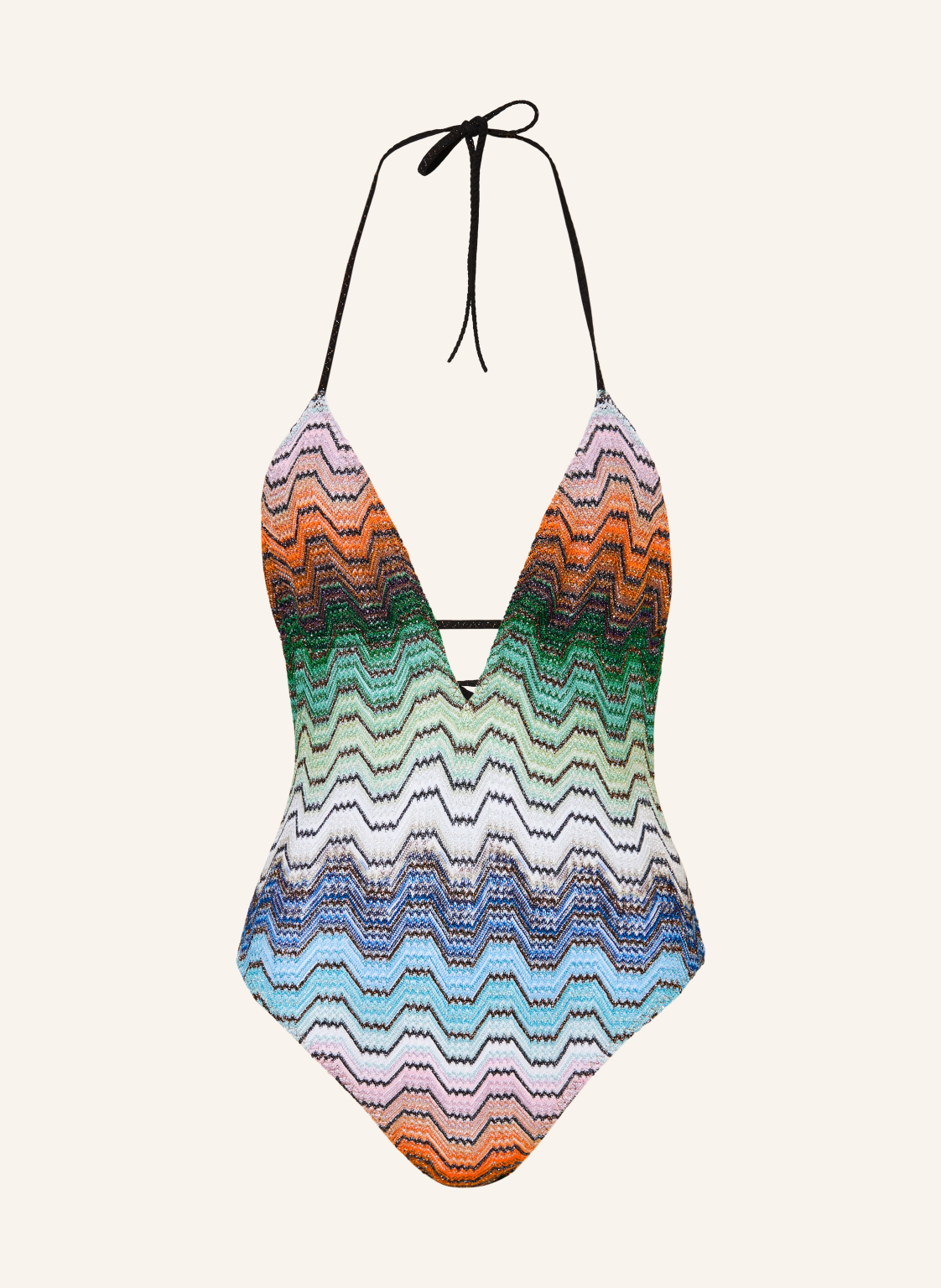 MISSONI Neckholder-Badeanzug mit Glitzergarn