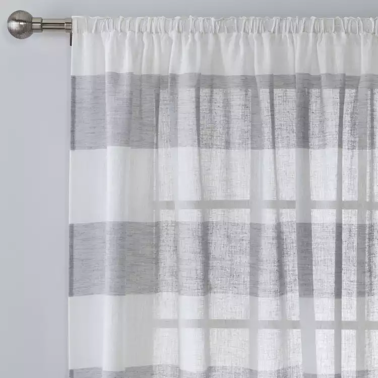 Habitat Pencil Pleat Voile Curtain - Grey - 140x229cm