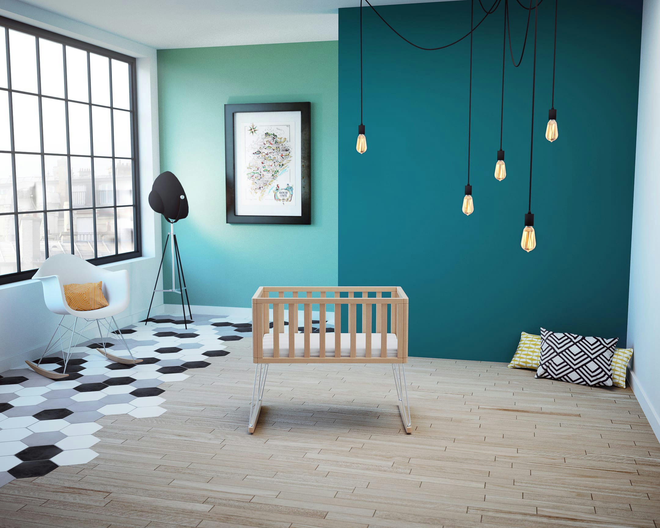 ONLY - Berceau 40x80 hêtre et acier