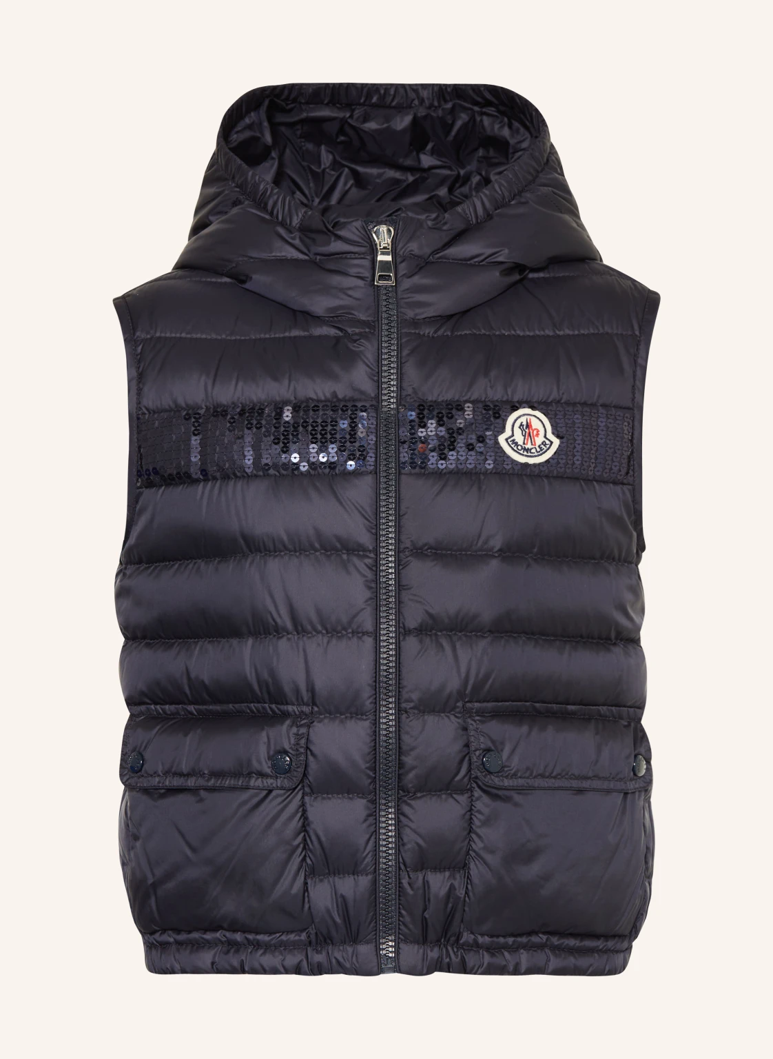 MONCLER enfant Daunenweste ESI mit Pailletten