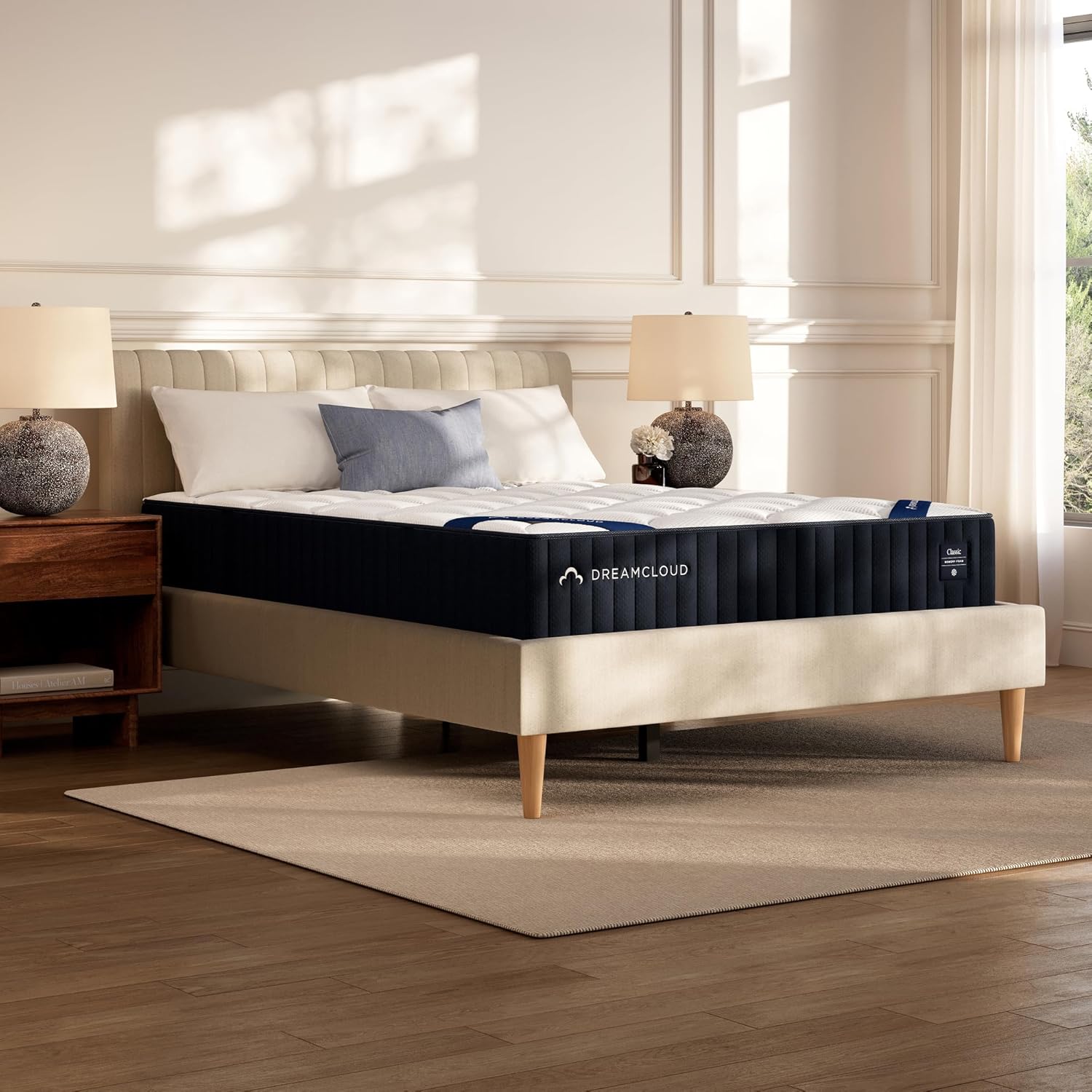 DreamCloud Classic 12 Queen Mattress - Memory Foam - 365 Night Trial - Back Pain Relief - Fiberglass Free - Forever Warranty - Mattress in a Box - CertiPUR-US® Certified