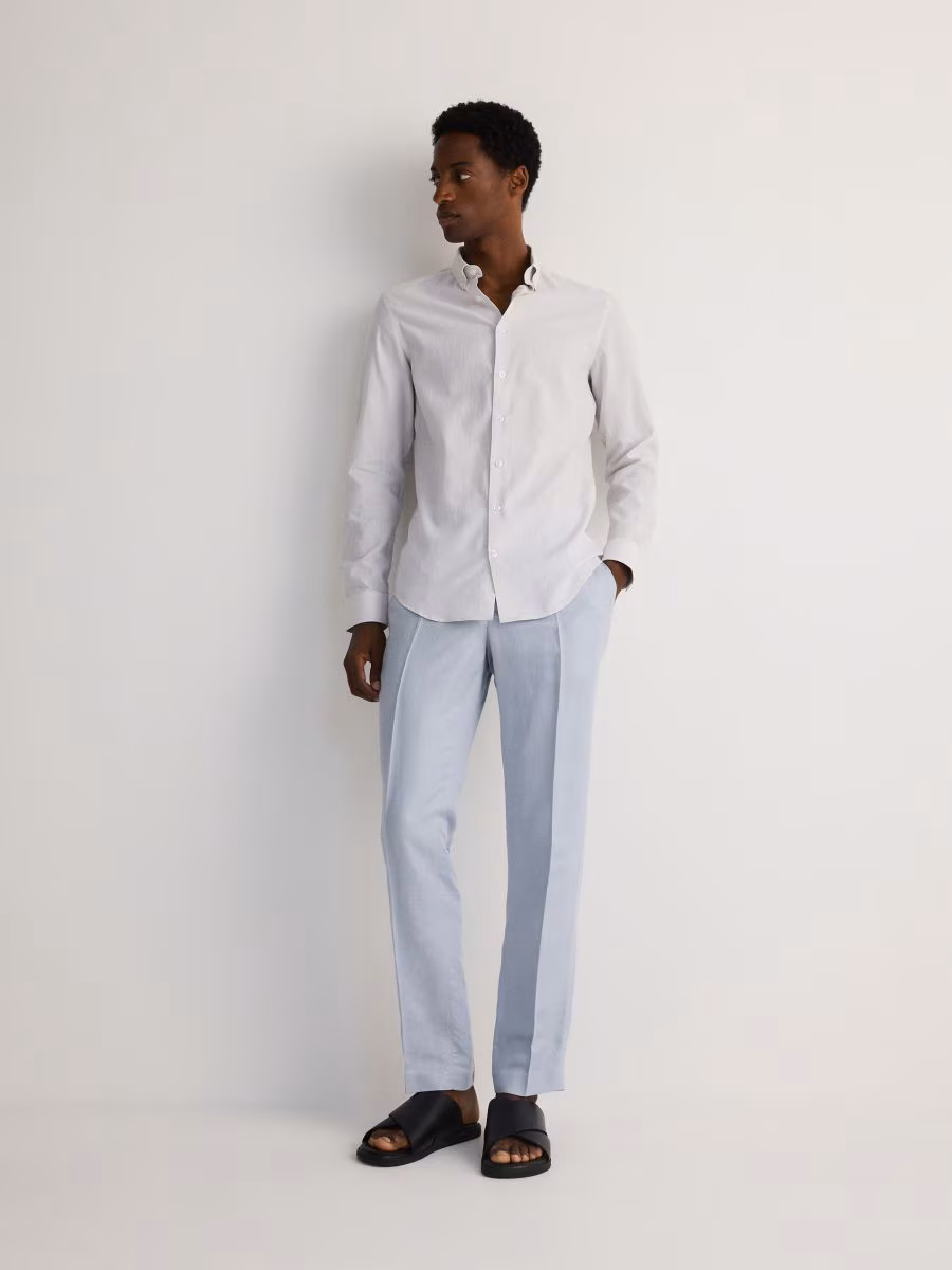 Suit Trousers With Linen Blend
