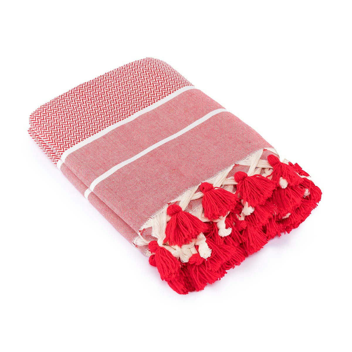 STOCKHOLM - Plaid coton  160x250 rouge