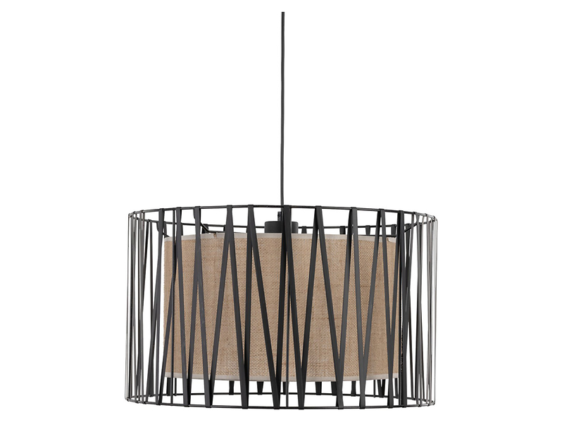 Lampa wisząca Harmony Nature 3-punktowa tkaninowa czarna