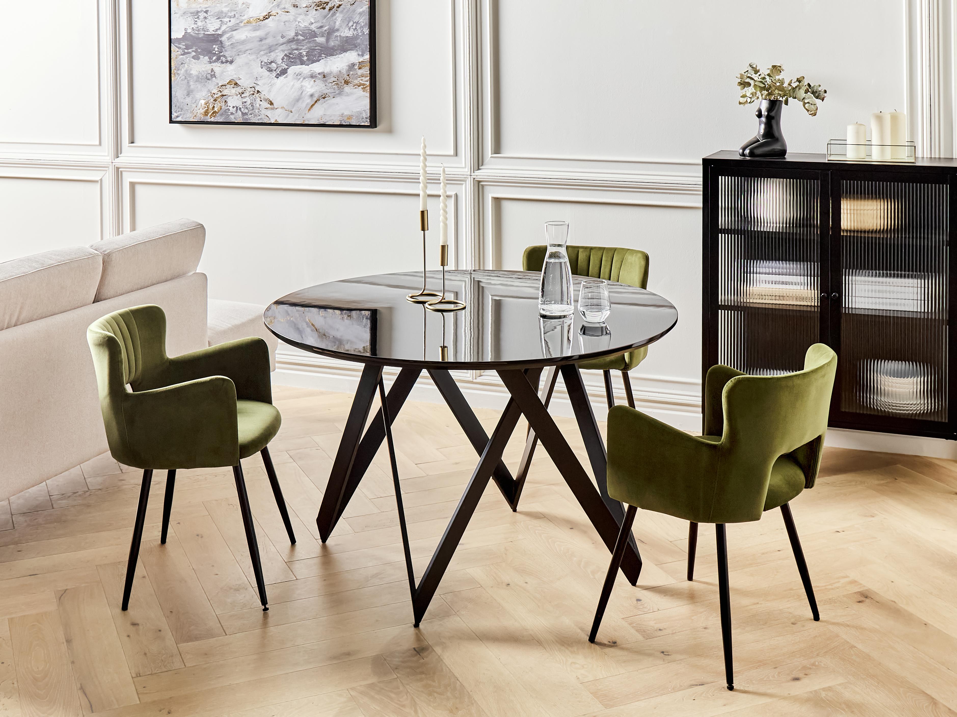 Dining Table OXHILL Black 120 cm 120 cm