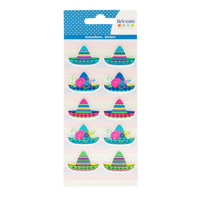 VIVA LA VIDA - Stickers puffies sombreros