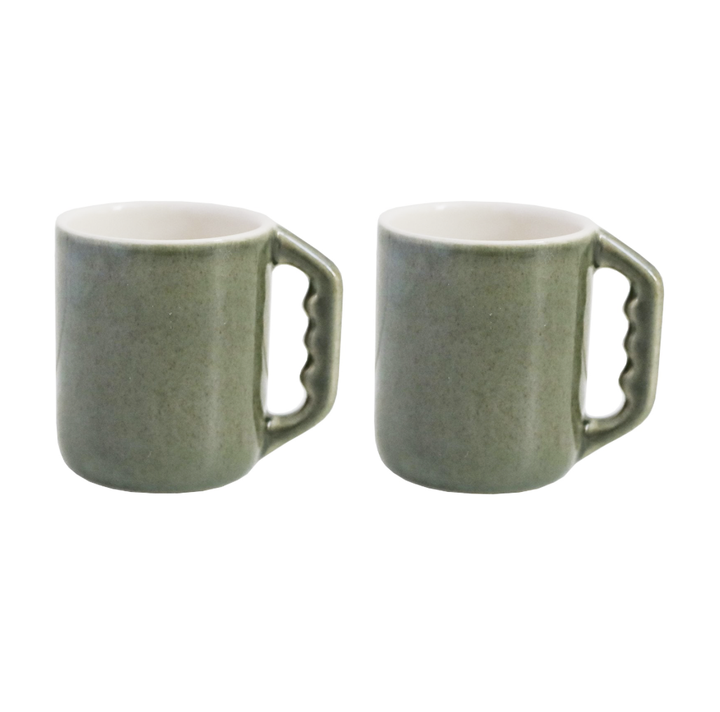 Return to Sender Espresso kopjes - Groen - Set van 2