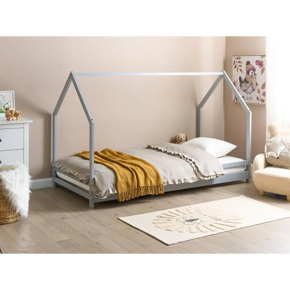 APPY - Kinderbed - Grijs - 90 x 200 cm - Dennenhout