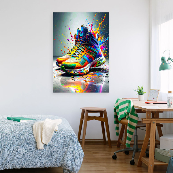 Obraz młodzieżowy, Graffiti Kolorowe Buty Street Art 20x30