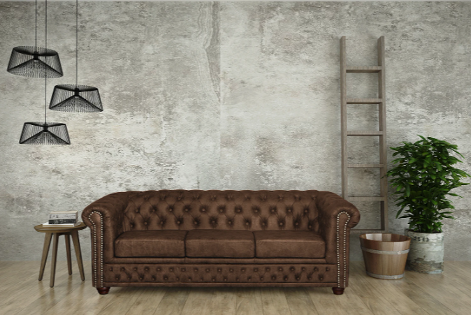 Ropez Chesterfield York sofa 3 pikowana ekoskóra Gniot B018
