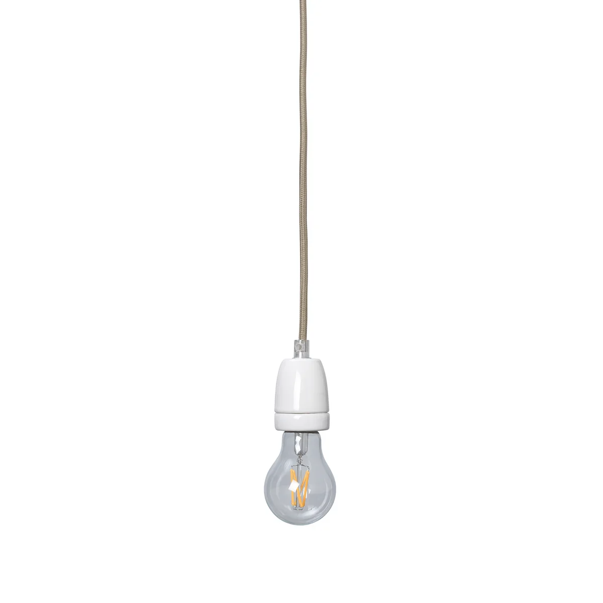 Ferm Living - Kabel mit Baldachin für Pendelleuchte, dark cashmere (E27 Fassung)