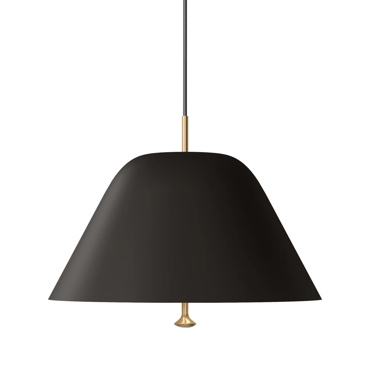 Audo - Levitate Pendelleuchte, Ø 40 cm, schwarz (Pantone black C) / messing