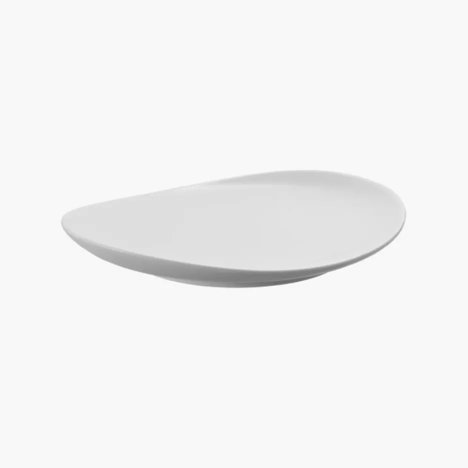 Talerz deserowy DUKA TIME 15x13 cm biały porcelana
