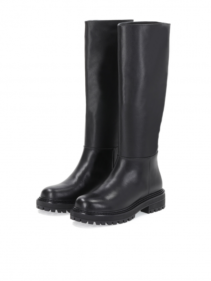Ladies' black high boots