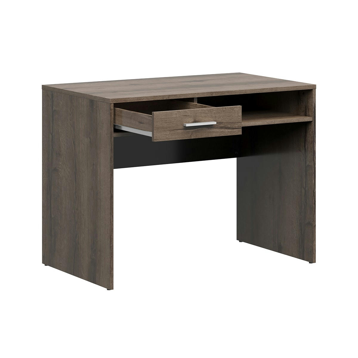 - Bureau 1 tiroir stratifiés naturel foncé