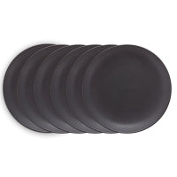 vtwonen - Pastaborden - Bordenset - Mat zwart - 25,5cm - Set van 6 diepe borden
