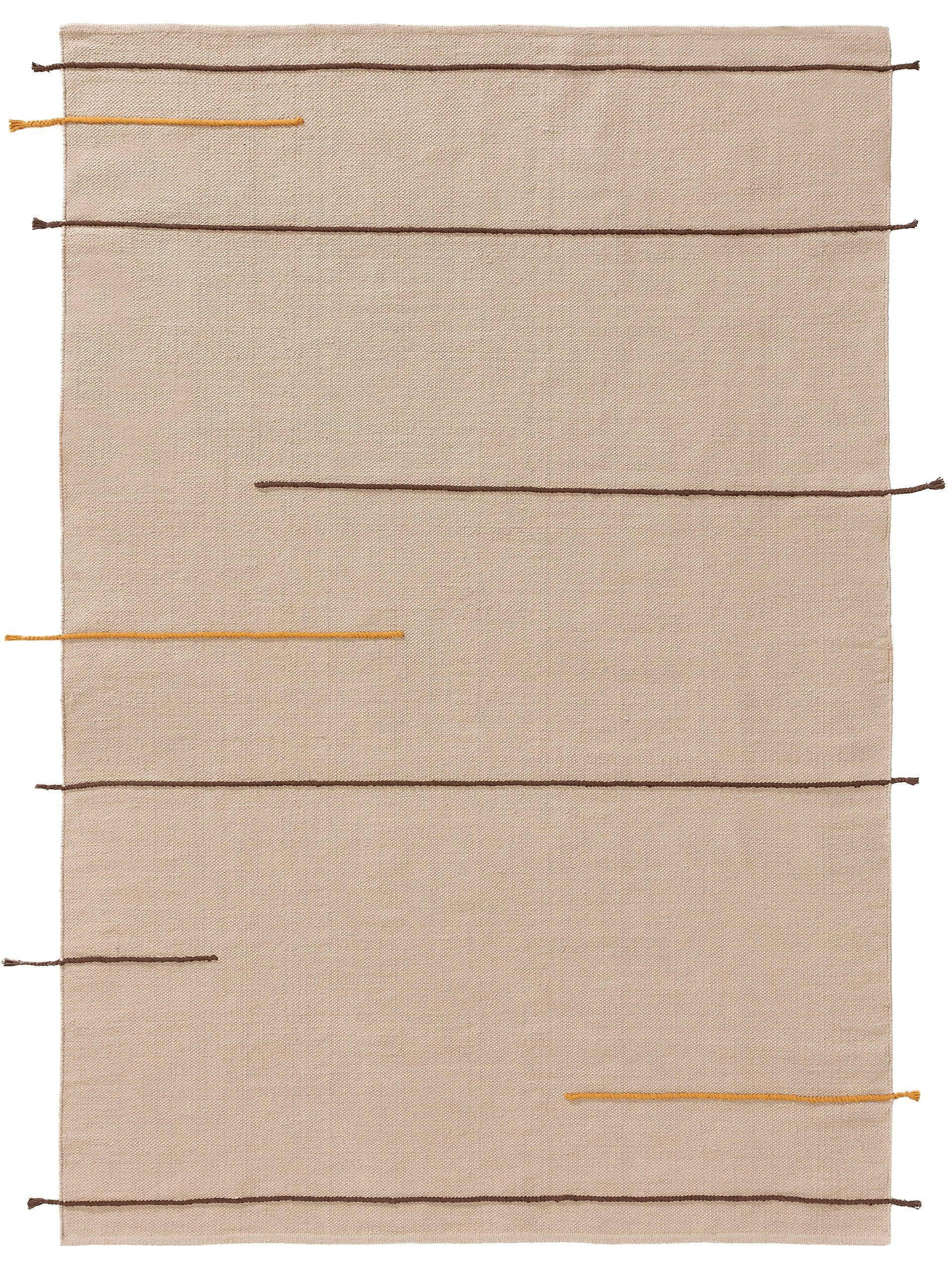 YASIN - Tapis en coton beige 100x150