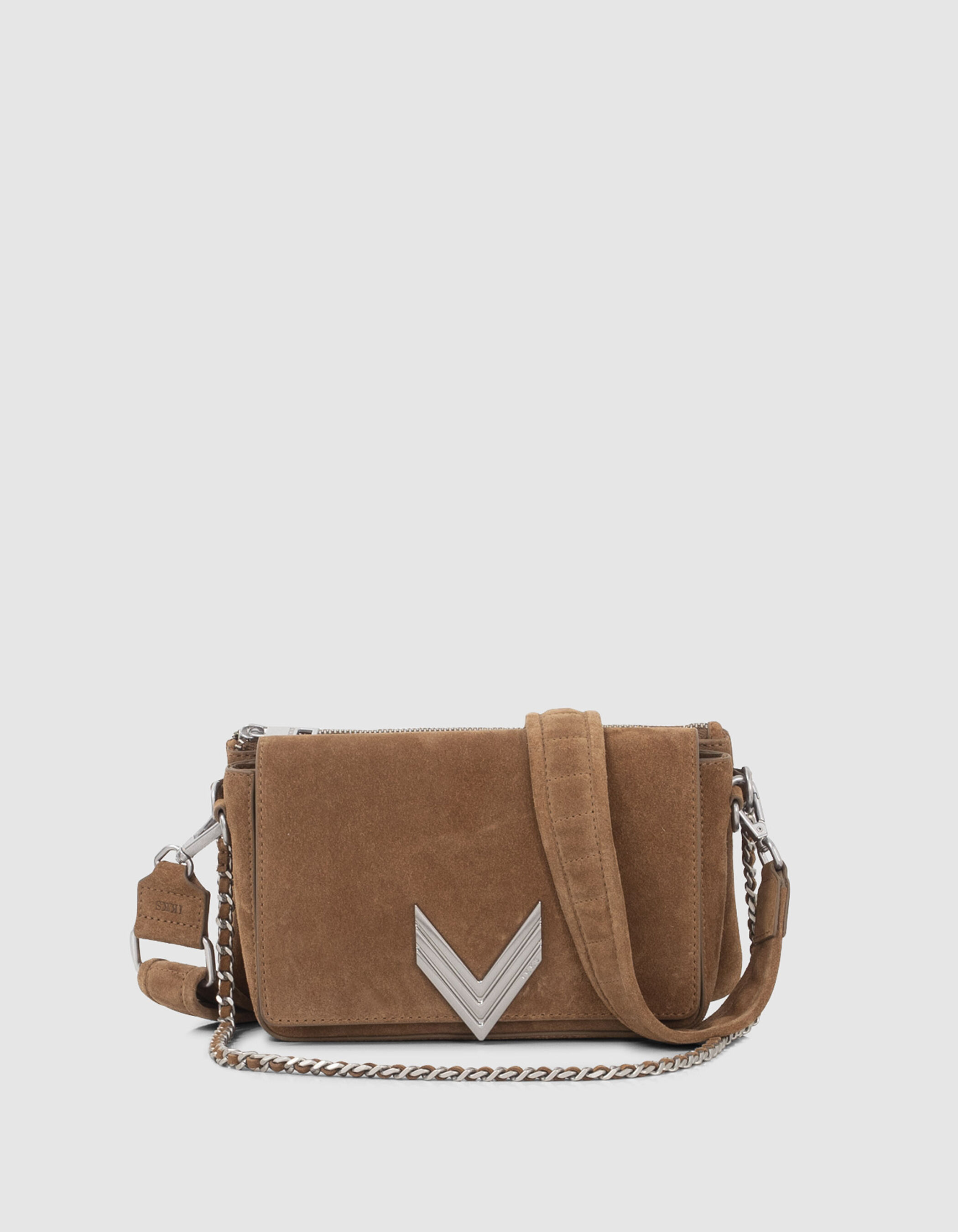 Sac Le 111 Staten Island camel cuir velours Femme