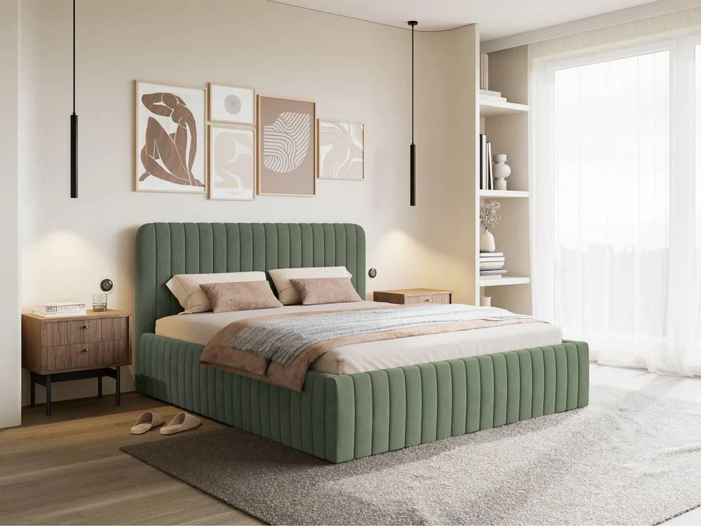 Bedframe Destro velvet met opbergruimte 160 x 200