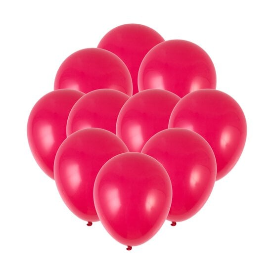 Bright Pink Latex Balloons 10 Pack