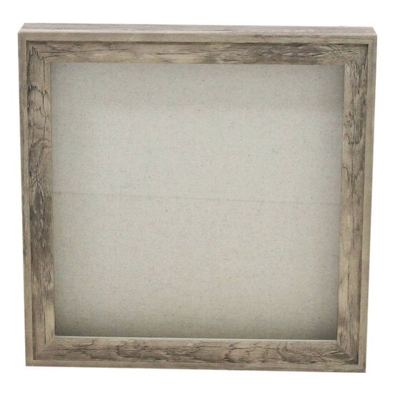 Grey Wash Magnetic Hinge Box Frame 12 x 12 Inches