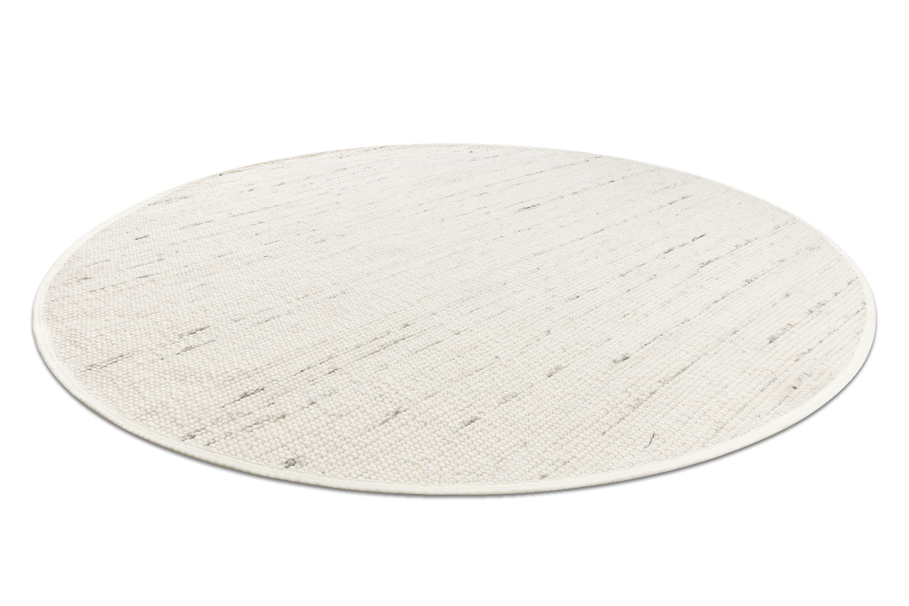 Dywan NEPAL 2100 biały / natural szary - wełniany, koło 100 cm
