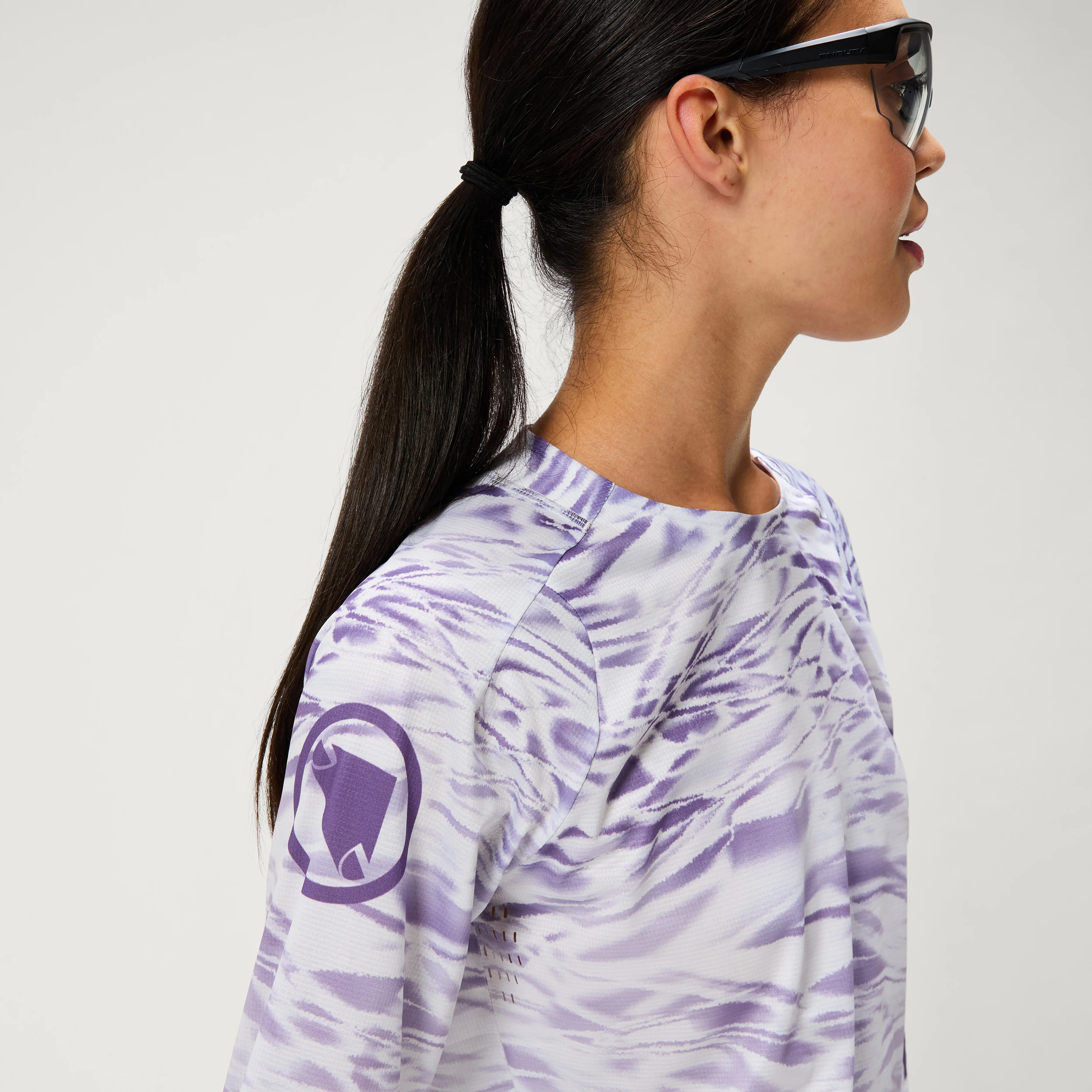 Women's Ltd Marble Print L/S Tee - Heather
