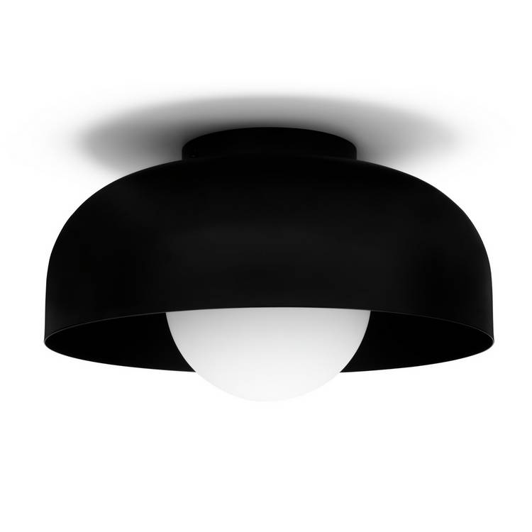 Habitat Modern Globe Metal Bathroom Ceiling Light - Black