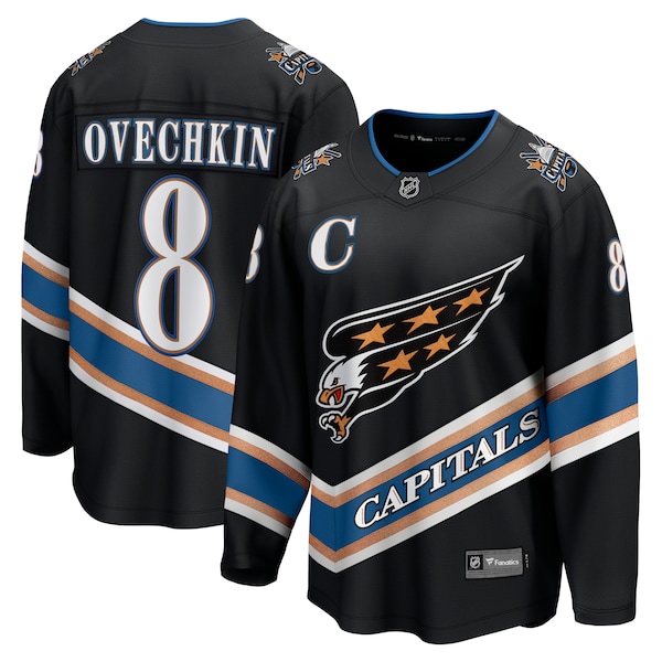 Alexander Ovechkin Washington Capitals  Alternate 50th Anniversary Premier Breakaway Player Jersey - Black/White